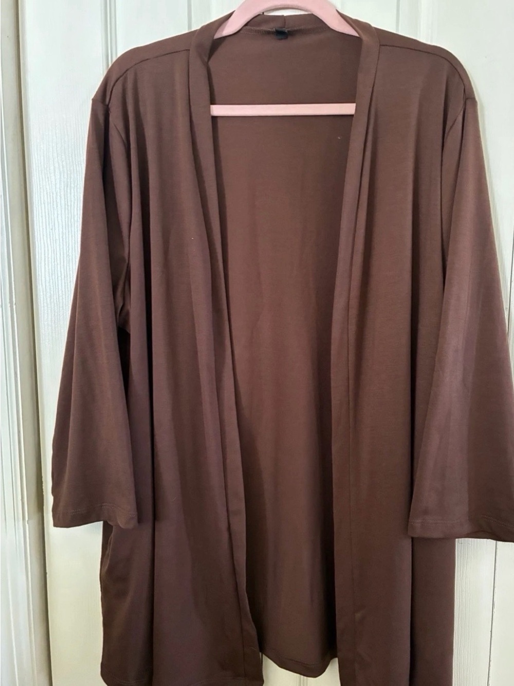 Women’s Open-Front Brown Lounge Robe